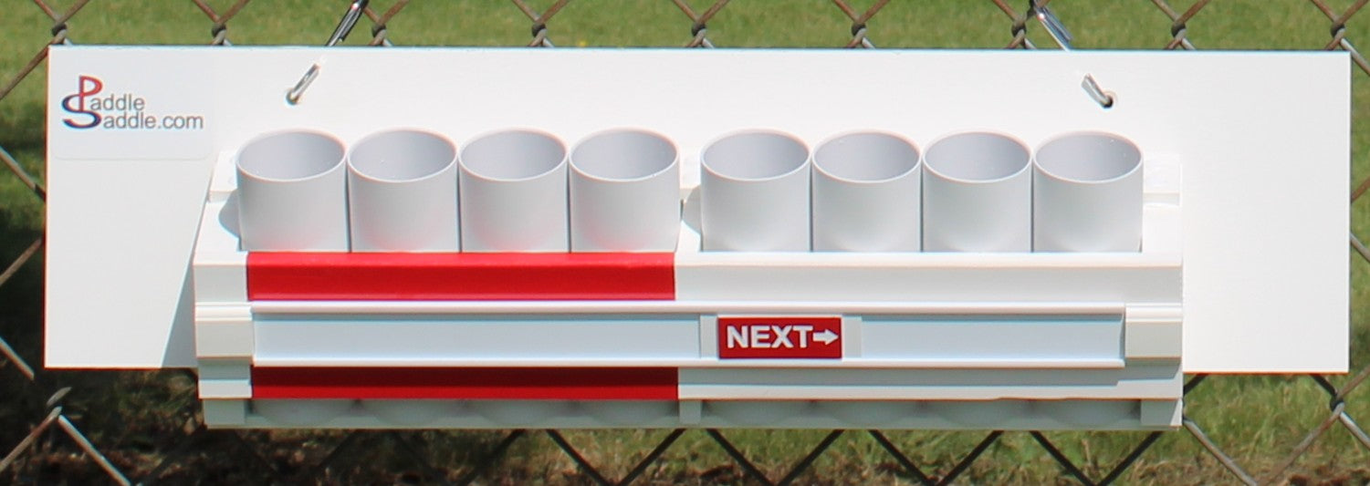 The Original Paddle Saddle – NEXTuP Pickleball Racks