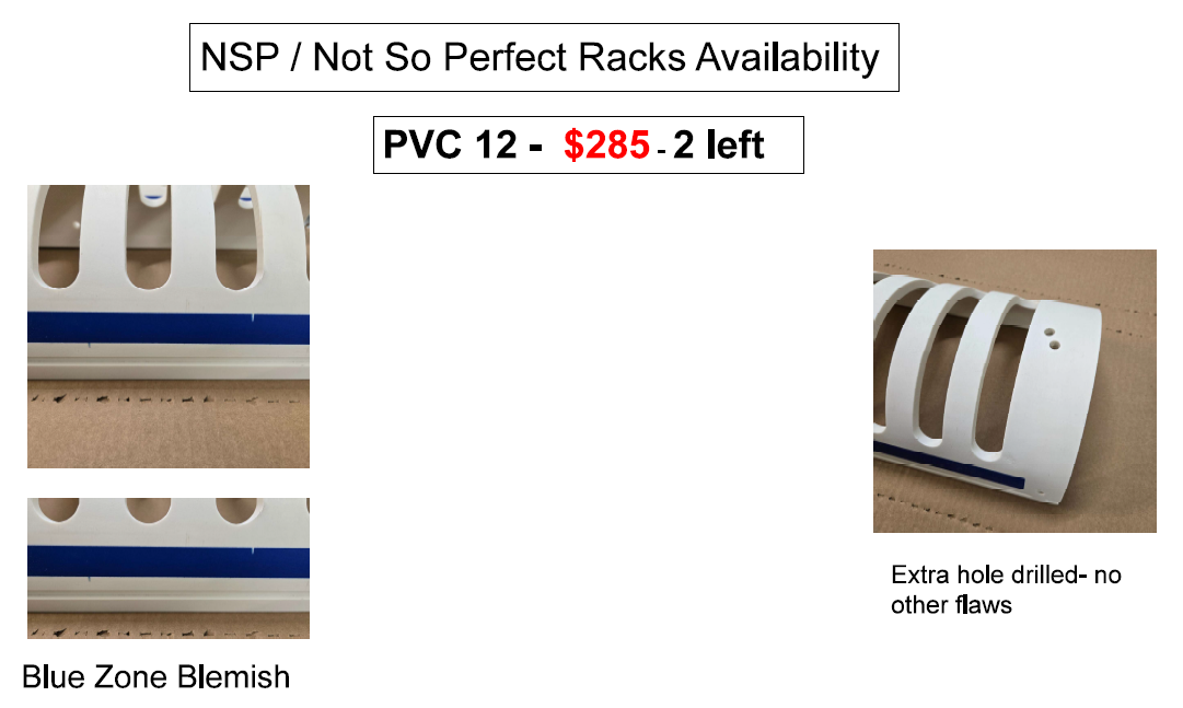 Save BIG! Flat Black Scratch & Dent Racks! Contact us for availability.